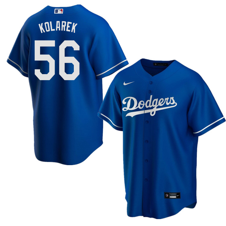 Nike Men #56 Adam Kolarek Los Angeles Dodgers Baseball Jerseys Sale-Blue